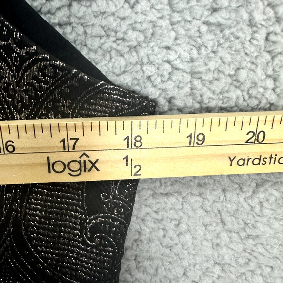 J. McLaughlin Sheath Dress Women 8 Black Jacquard Metallic Sleeveless Glam Event - Picture 8 of 8